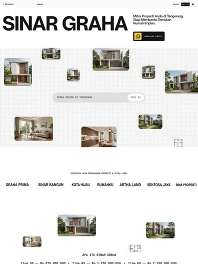 Contoh rancangan halaman Agen Properti
