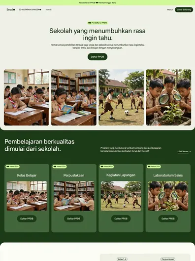 Contoh rancangan halaman Sekolah Dasar