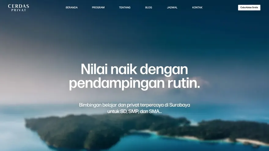 Contoh rancangan halaman Bimbingan Belajar