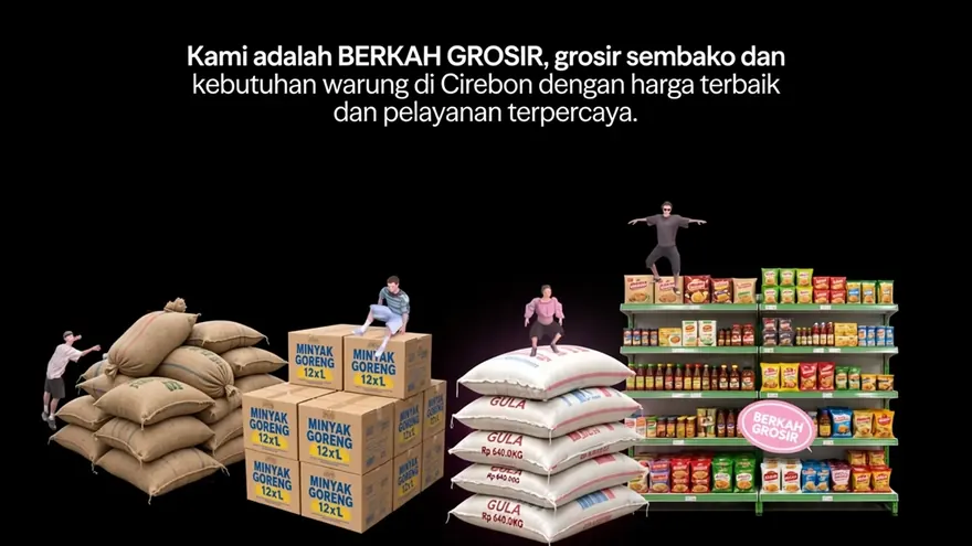 Contoh rancangan halaman Grosir Sembako